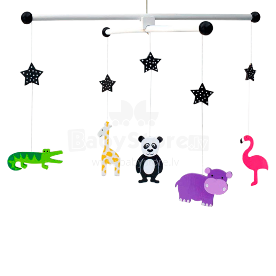 JaBaDaBaDo Mobile Safari Art.K8040 Деревянная подвесная  игрушка в детскую коляску/кроватку
