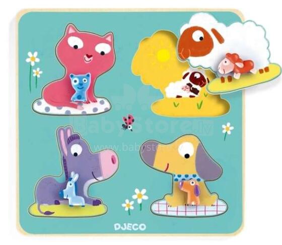 Djeco Wooden Puzzles Art.DJ01053  Koka puzle–Ferma