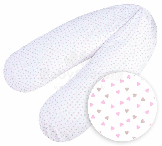 Julius Zollner Stillkissen Herz Pink Art.4672016300 Многофункциональная подушка для беременных и кормящих 190 cм