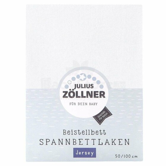 Julius Zöllner Jersey Weib Art.8350013100 Простынь с резинкой для колыбели 100x50см