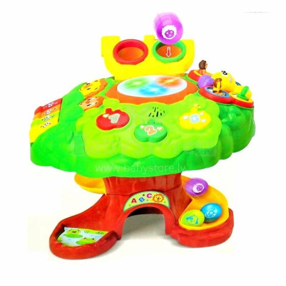 Gerardo žaislų veiklos lentelė Išminties medis Art.91150 / 4 Muzikinis interaktyvus lavinamasis žaislas Medis su garso ir šviesos efektais