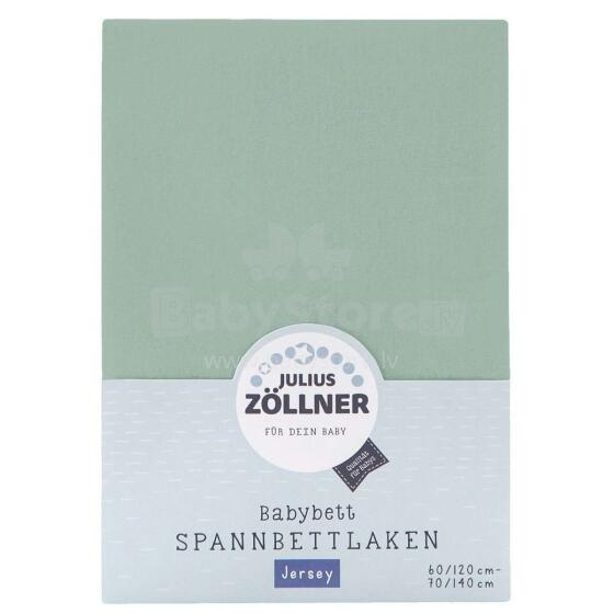 Julius Zöllner Jersey Salbei Art.8330047660  Простынь с резинкой для колыбели 90x40см