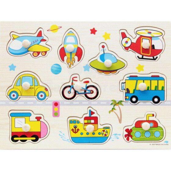 Bino Puzzle Traffic Art.BN88115 Koka puzle Traffic