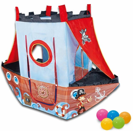 Gerardo's Toys Art.HF002/6 Pirates Ship Play Tent Bērnu Telts Pirātisks Kuģis ar 24 bumbiņam