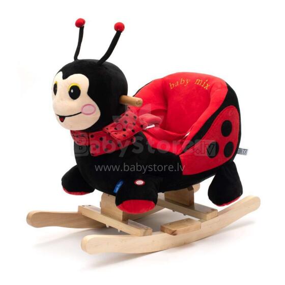 BabyMix Rocking Ladybird Chair Art.46442 Mīksts šūpuļzirdziņš ar muguriņas atbalstu (Šupuļzirgs)