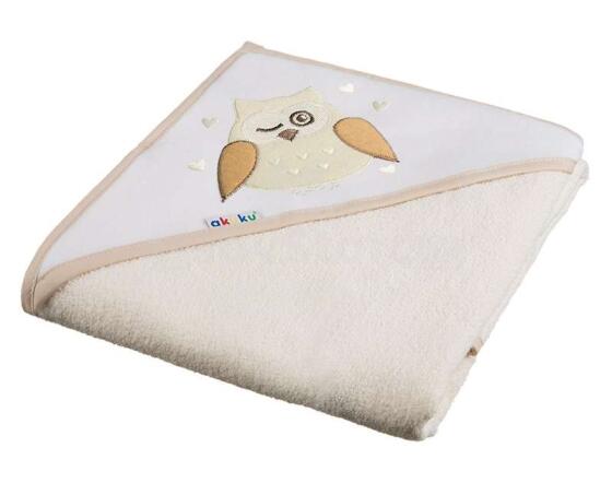 Akuku Sowka Art.A1231 Ecru Baby towel (80x80 cm)