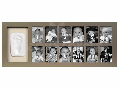 Baby Art First Year Print Frame 34120075 Modern - Taupe Liels ramis ar nospiedumu un 12 bildēm