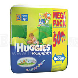 „Huggies Super-Flex Premium GIGA PACK“ 3 dydis