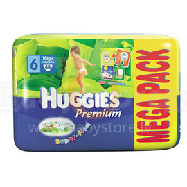 „Huggies Super-Flex Premium GIGA PACK“ 6 dydis
