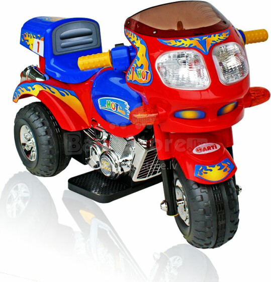 ARTI 2136 Raudonas / Mėlynas Motor Police Radio FM vaikų motoroleris su baterija