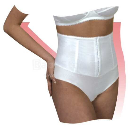 ELAST 0105 „Evita Medical“ elastinės kelnaitės po gimdymo su vertikaliais korseto dirželiais