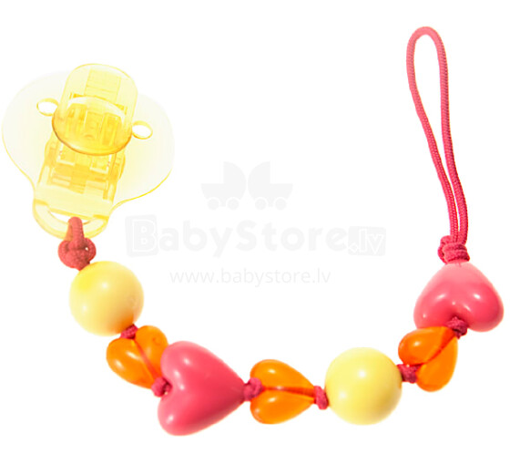 Difrax Art.980  Little hearts soother saver - Yellow