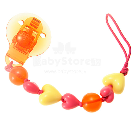 Difrax Little hearts soother saver Art.980  - Orange