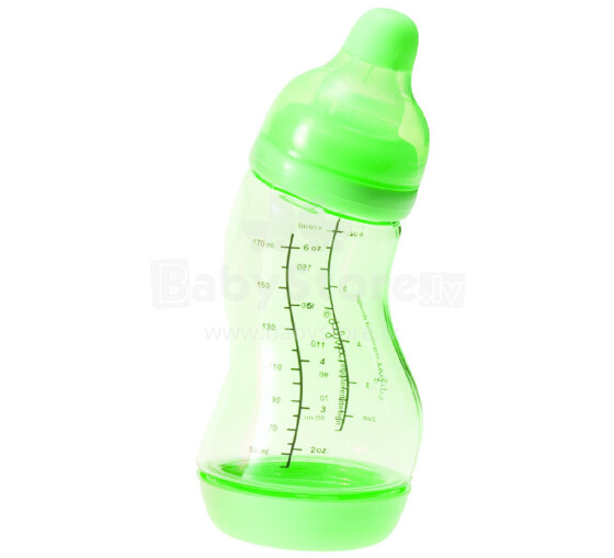 Difrax бутылочка в форме S 170 ml green Art.705