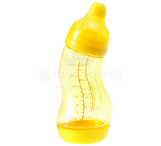 Difrax бутылочка в форме S 170 ml yellow Art.705