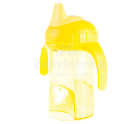 Difrax Art.704 Yellow krūzīte ar mīkstu knupīti 250ml