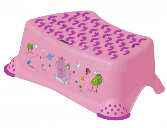 Prima Baby Step Tool Hippo Pink non Slip