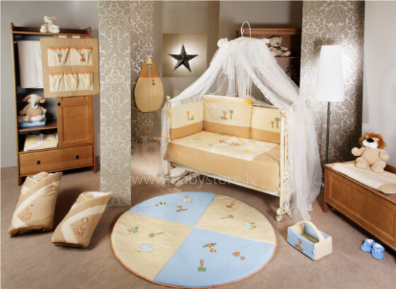 FERETTI - Bērnu gultas veļas komplekts  'Giraffe Ecru Prestige' TRIO 3
