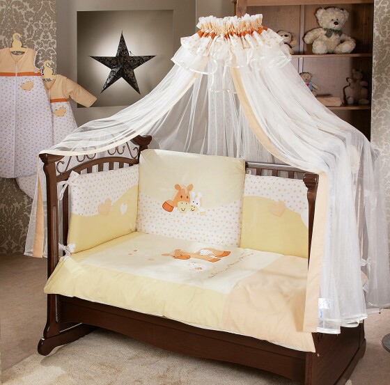 FERETTI - Bērnu gultas veļas komplekts 'Pony Cream Premium' TRIO 3 