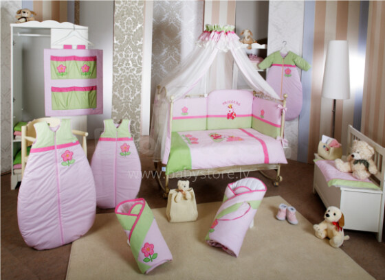 FERETTI Princess Pink Premium -  Бортик-охранка для детской кроватки 180 cm