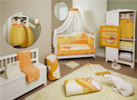 FERETTI -  Bērnu gultas veļas komplekts 'Sun Flower Premium' TRIO 3 