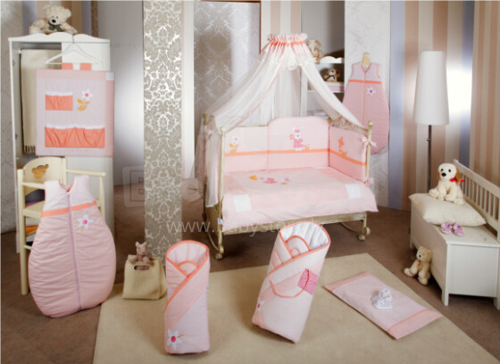 FERETTI - Bērnu gultas veļas komplekts 'Lapin Pink Premium' TRIO 3 