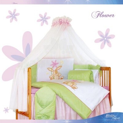 TUTTOLINA - Vaikiškas lovų komplektas 'Flower', antklodė + pagalvė