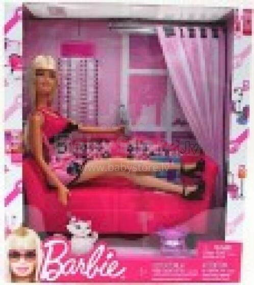 Barbie T2328 Кукла Барби с мебелью