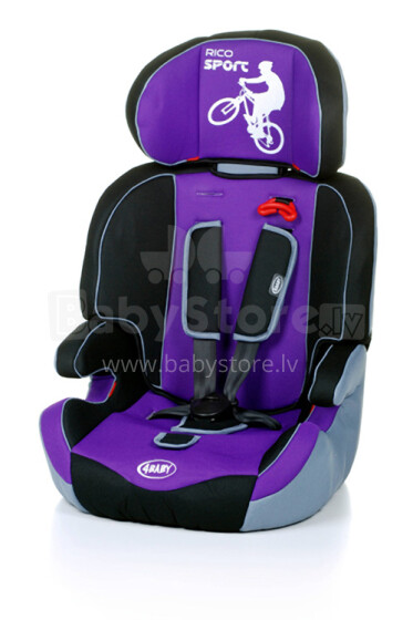 4Baby Rico Sport plk. Violetinė vaiko kėdutė vaikams (9-36 kg)