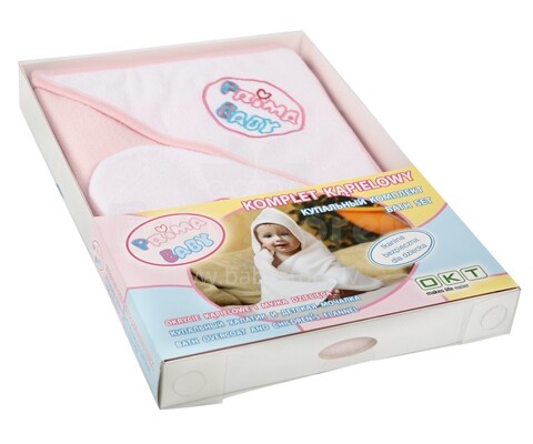 Prima Baby Towel with hood and cotton spatula in the package