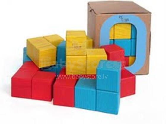 Eco Toys Art.40011 Развивающие деревянные кубики-Маленький мыслитель