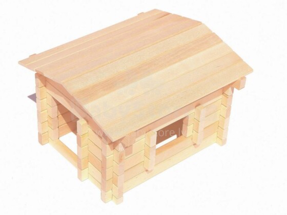 Eco Toys Art.10001 Children's wooden toy House construction set