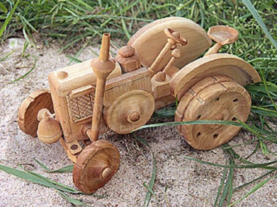 Eco Toys Art.SI-00510 Suvenīrs no koka -Traktors