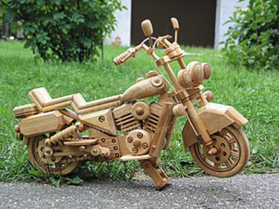 Eco Toys Art.SI-0012 Suvenīrs no koka Motocikls