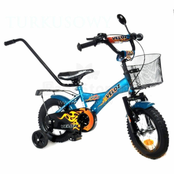 Vaikų ratas BMX Velo 12 '' 2011 Simple Bike su pripučiamomis padangomis ir papildomais ratais