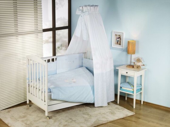 NINO-ESPANA  Bērnu gultas veļas kokvilnas komplekts 'El Amor Blue' 4