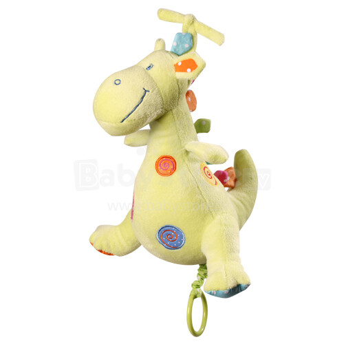 BabyOno 1120 Музыкальная игрушка велюровая Динозавр