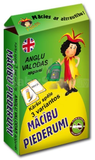 HEIDA Kāršu spēle angļu valodas apguvei  MĀCĪBU PIEDERUMI.