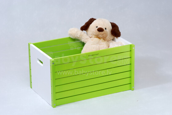 Timberino BOXIS 703 White Green moderna rotaļlietu kaste - plauktiņš