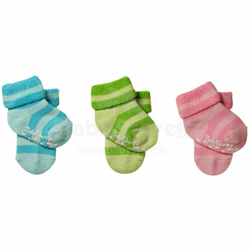 BabyOno 577/01 Детские хлопковые носки с тормозами (ABS) – 0 - 6 м 