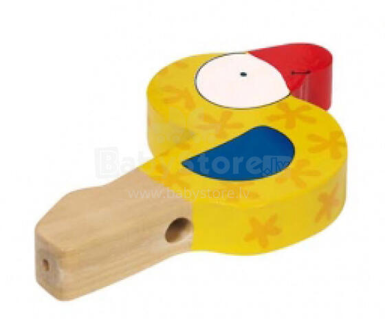 Goki VG61971a Whistle yelow 'Bird'