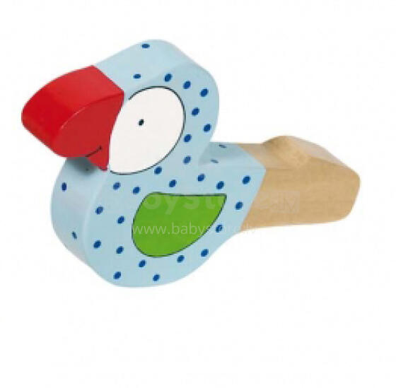 Goki VG61971a Whistle light blue 'Bird'