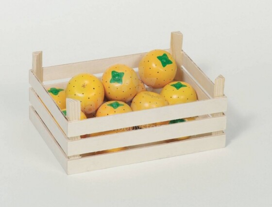 Lelle Art.51884 Wood box with oranges 12