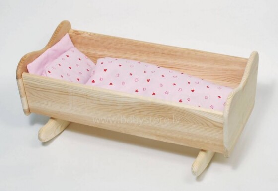 Goki VG51871 Doll's cradle with bedding