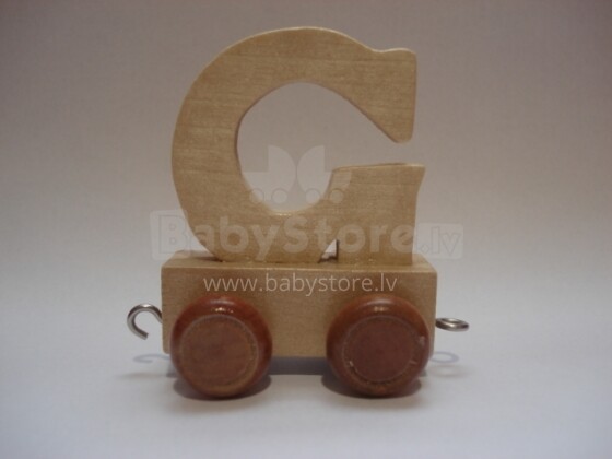 Wood Toys Letter Art.23692  Деревянная буква на колёсиках
