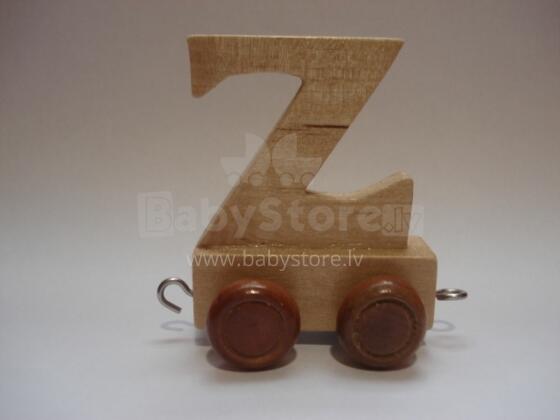 Wood Toys Letter Art.23693 Деревянная буква на колёсиках