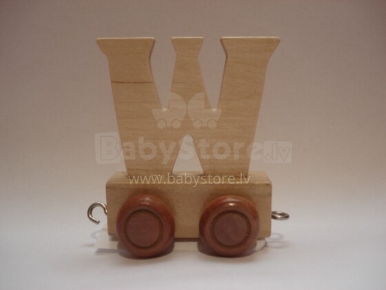 Wood Toys Letter Art.23694  Деревянная буква на колёсиках