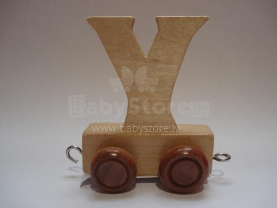 Wood Toys Letter Art.23695 Koka burts uz riteņiem