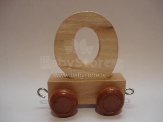 Wood Toys Letter Art.23701 Деревянная буква на колёсиках