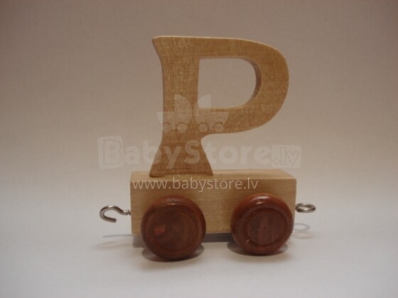 Wood Toys Letter Art.23702 Деревянная буква на колёсиках